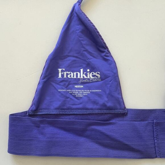 Frankie's Bikinis Purple Triangle Bikini Top - Picture 8 of 9